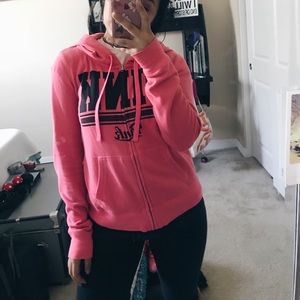 PINK zip up sweater